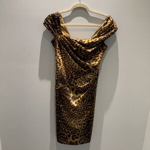 Tadashi collection, Tadashi shoji size 2 animal print, sexy tight mini dress